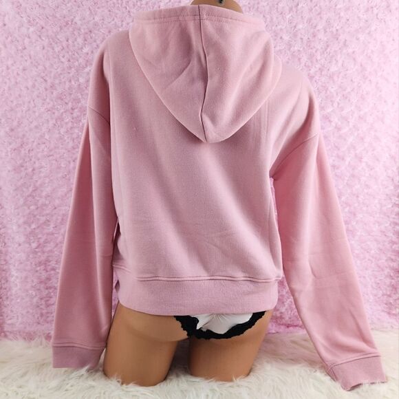 SMALL {Barbie} Pink Hooded Bling Rhinestones Sweatshirt - Picture 4 of 5